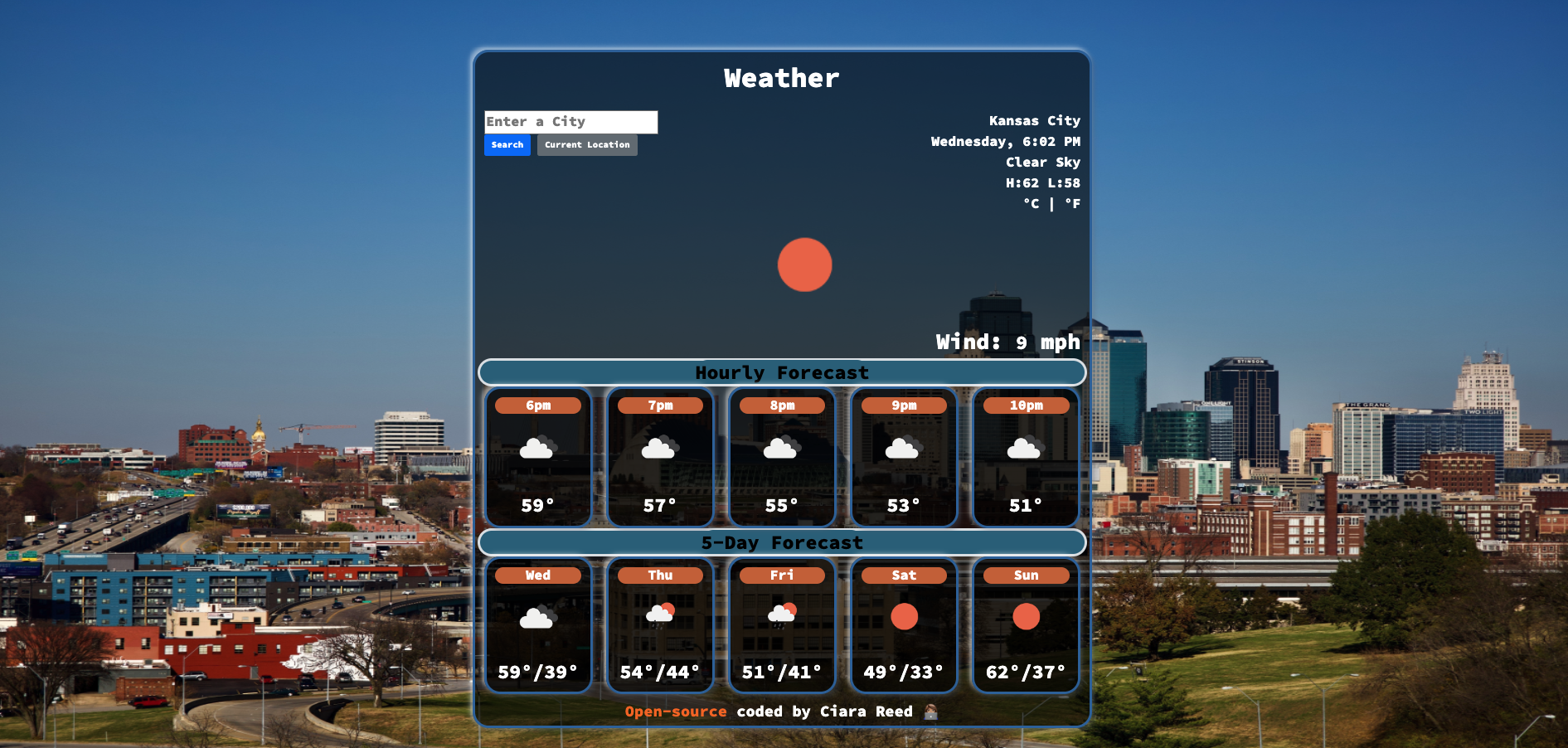 Weather App Project Preview